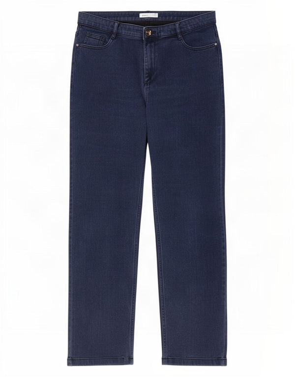 Marks & Spencer Dame Straight Jeans UK 16 Large W34 L29 Navy Blue Bomuld