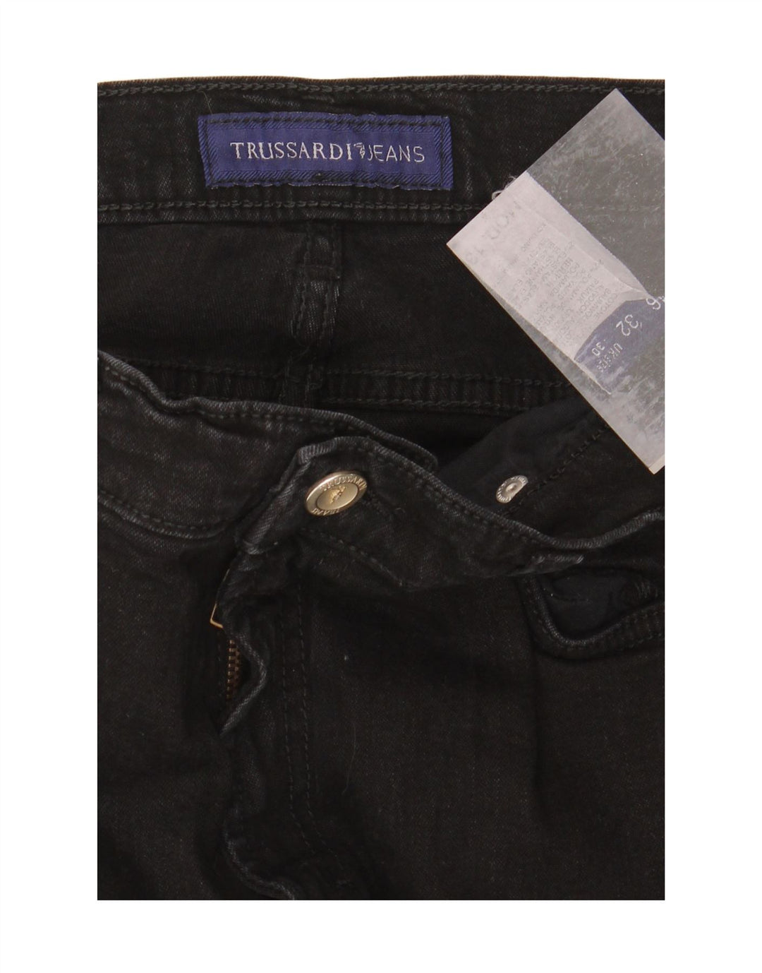 TRUSSARDI Womens Straight Jeans W30 L28 Black Cotton