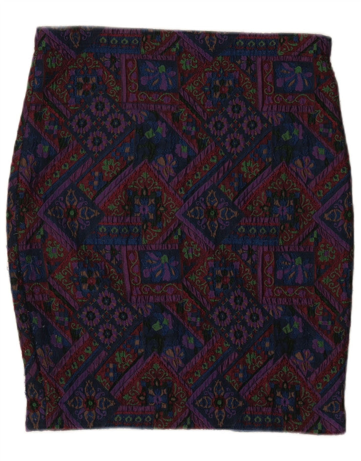 Vintage kvinders blyantnederdel Large W34 Multicolored Floral