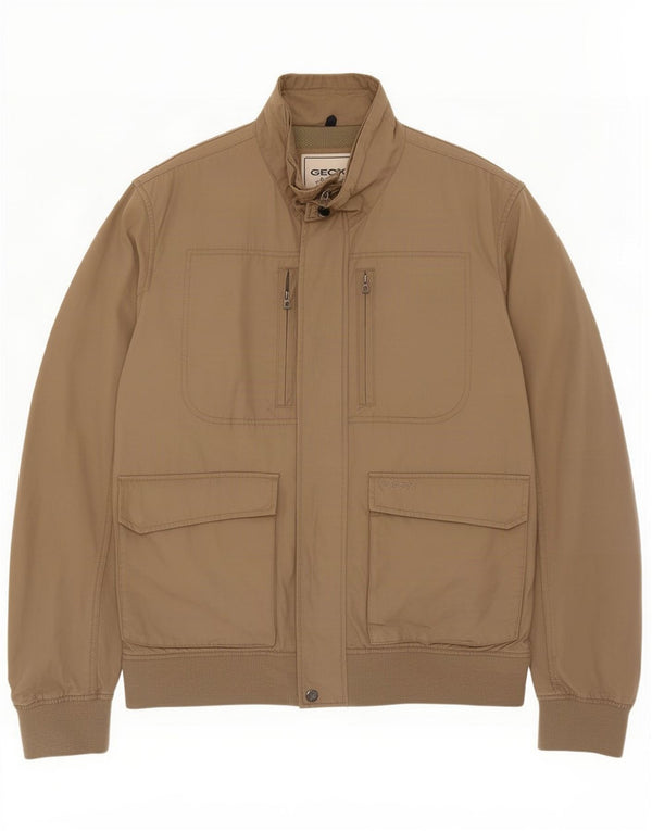 Geox Herre Respira Bomber Jacket UK 42 XL Brun Polyester