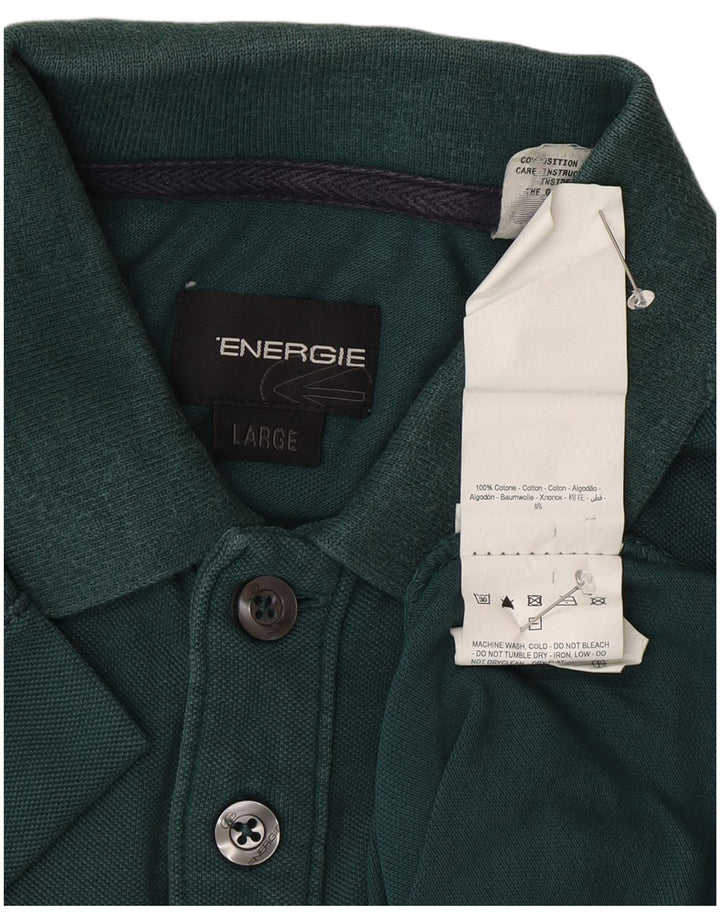ENERGIE Poloshirt til mænd Stor grøn bomuld