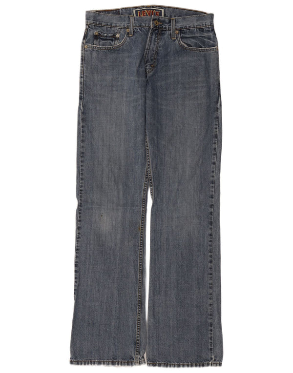 Levi's Dame 527 Bootcut Jeans med lav talje W32 L34 Blå Bomuld