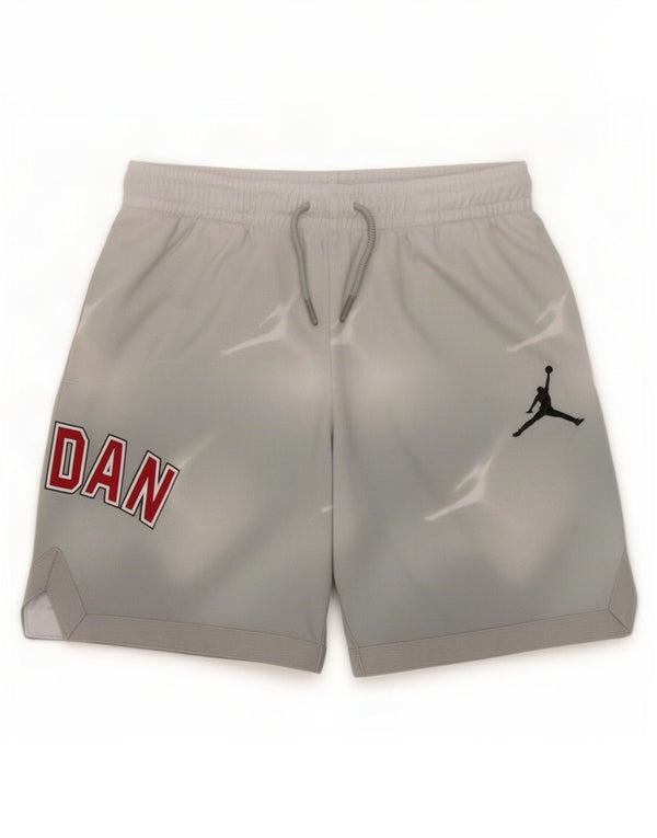 Jordan drenge grafiske sportsshorts 10-11 år mellemgrå polyester