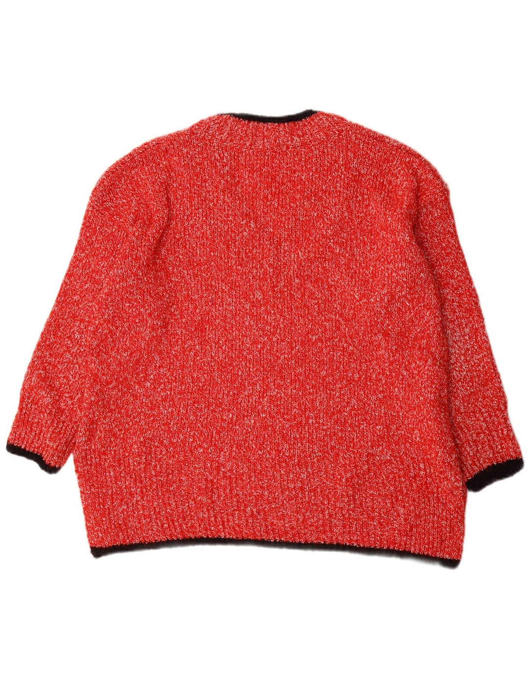 Marks & Spencer Dame V-hals sweater UK 16 Stor rød polyester