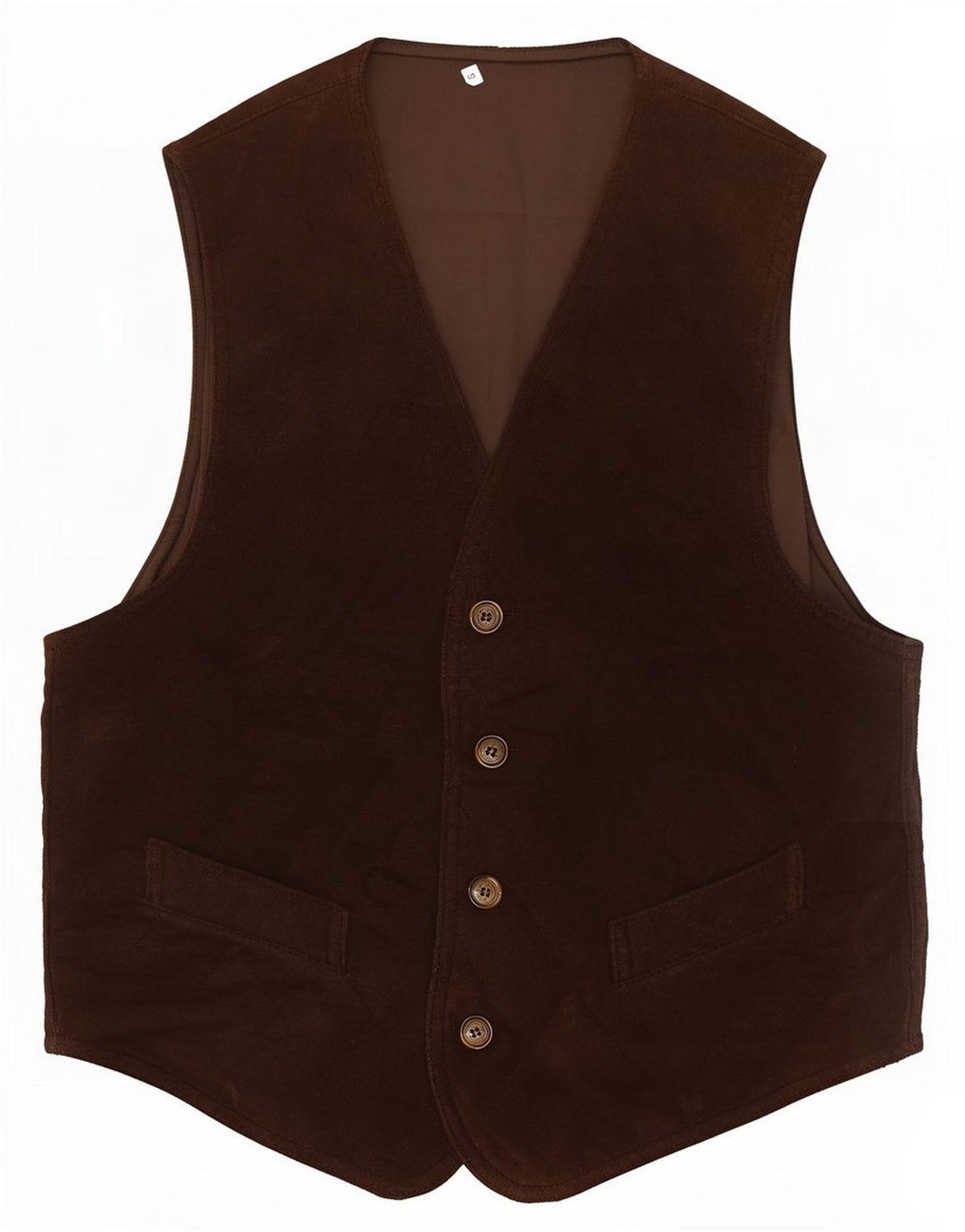 Vintage herre ruskind vest lille brun
