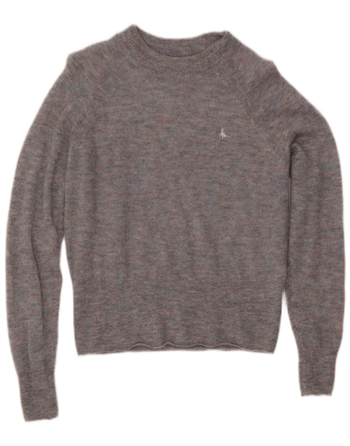 JACK WILLS Dame Boat Neck Jumper Sweater UK 10 Small Grey Flecked