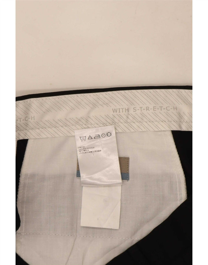 Marks & Spencer Herre Pegged Suit Bukser W36 L31 Sort Polyester