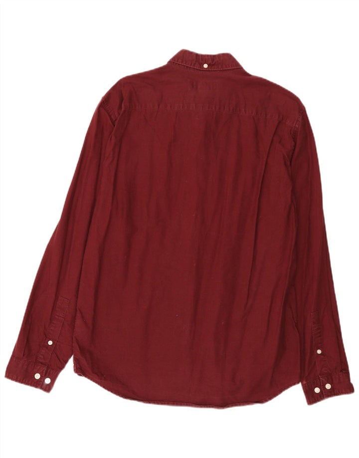 Jack Wills Herre Slim Fit skjorte Medium Bourgogne bomuld