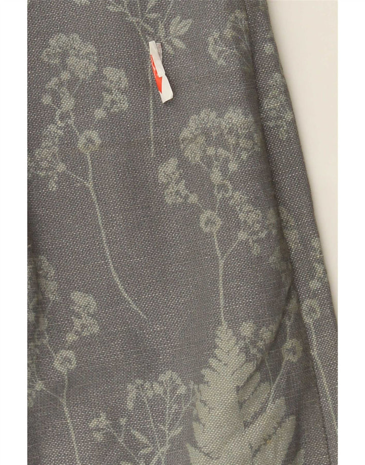 White Stuff Midi-nederdel til kvinder UK 12 Medium W32 Grå blomsterlinned