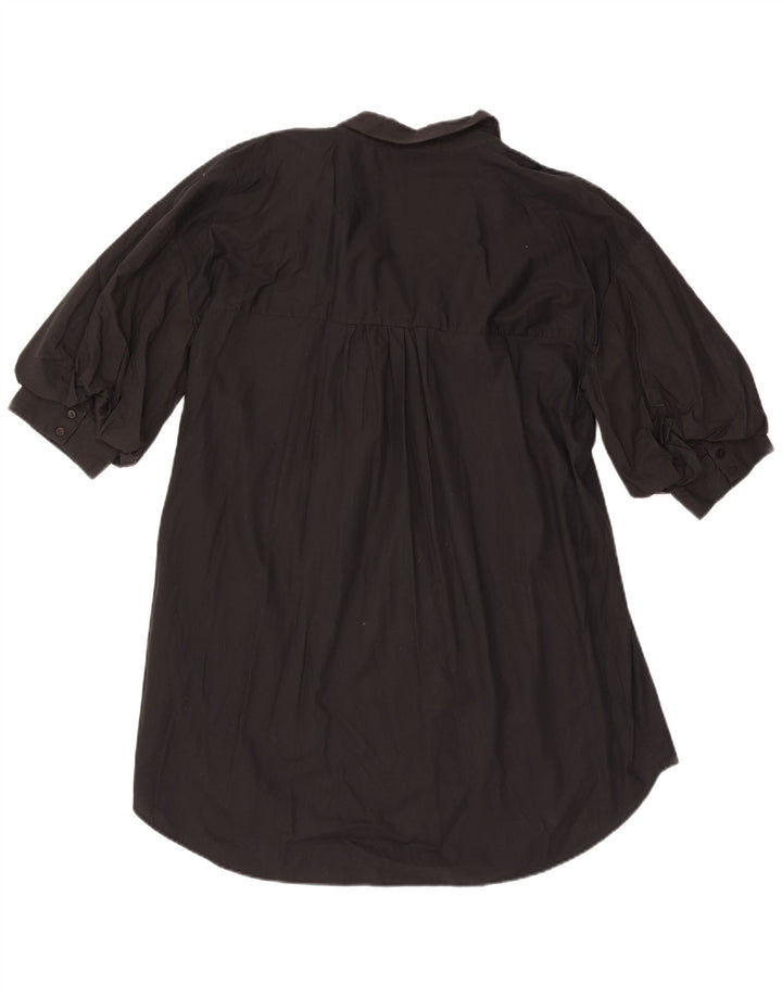 Zara skjortekjole til kvinder UK 14 Medium Sort