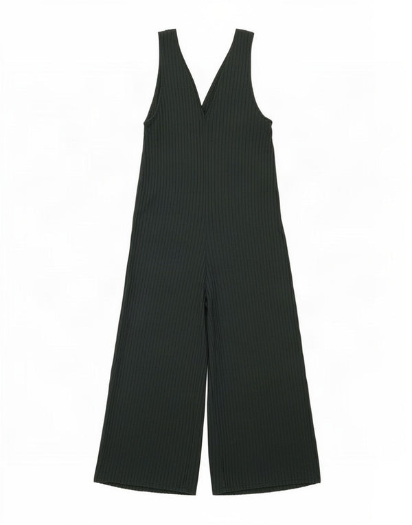 Zara Dame Trafaluc Ærmeløs Jumpsuit UK 10 Lille Grøn Stribet