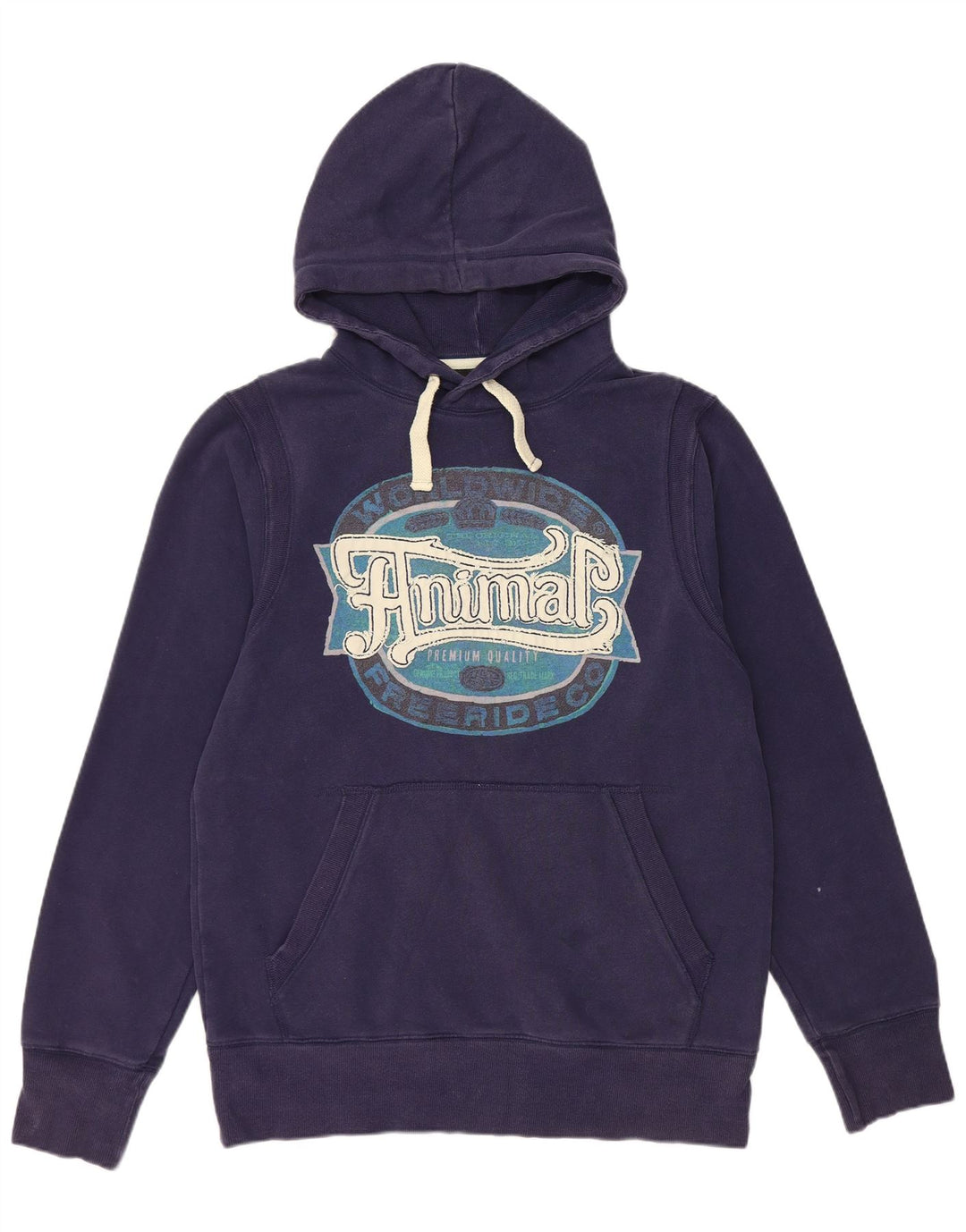 ANIMAL Grafisk hættetrøje til mænd Stor marineblå bomuld