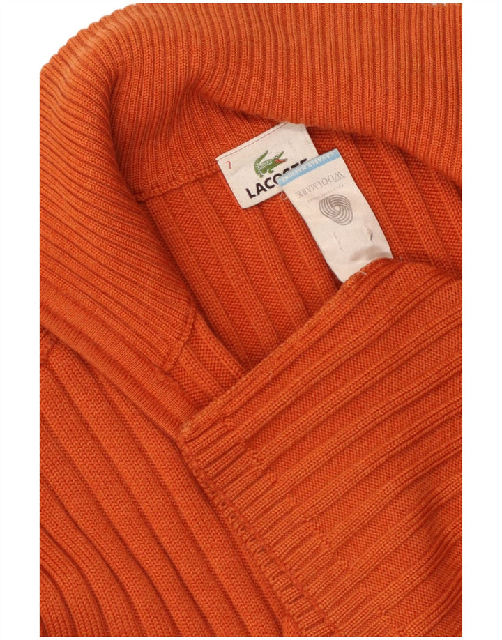 LACOSTE Herre cardigan sweater str. 7 2XL Orange Uld
