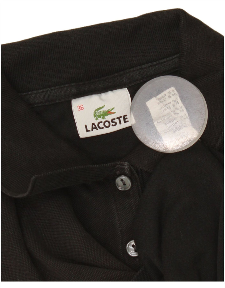 Lacoste dame polo shirt størrelse 36 Lille sort bomuld