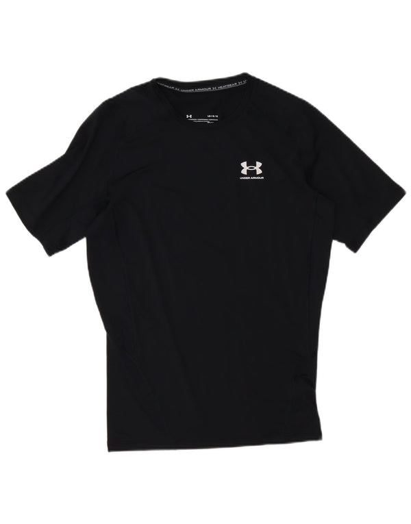 Under Armour Boys Heat Gear T-Shirt Top 11-12 År Stor Sort Polyester