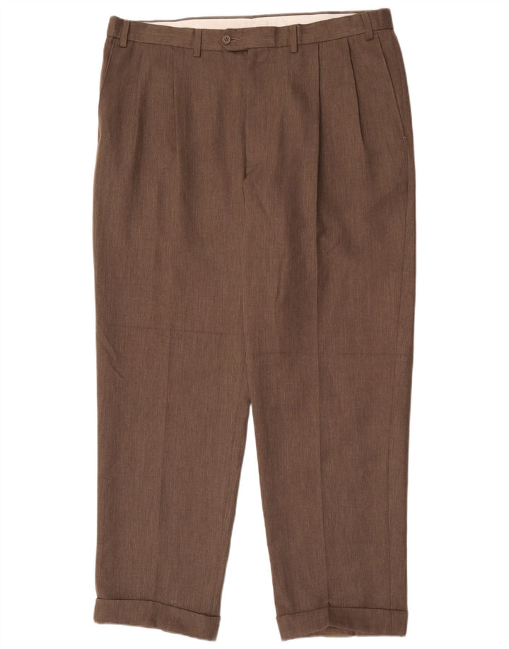 Marks & Spencer Herre Pegged Suit Bukser W38 L31 Grå Polyester
