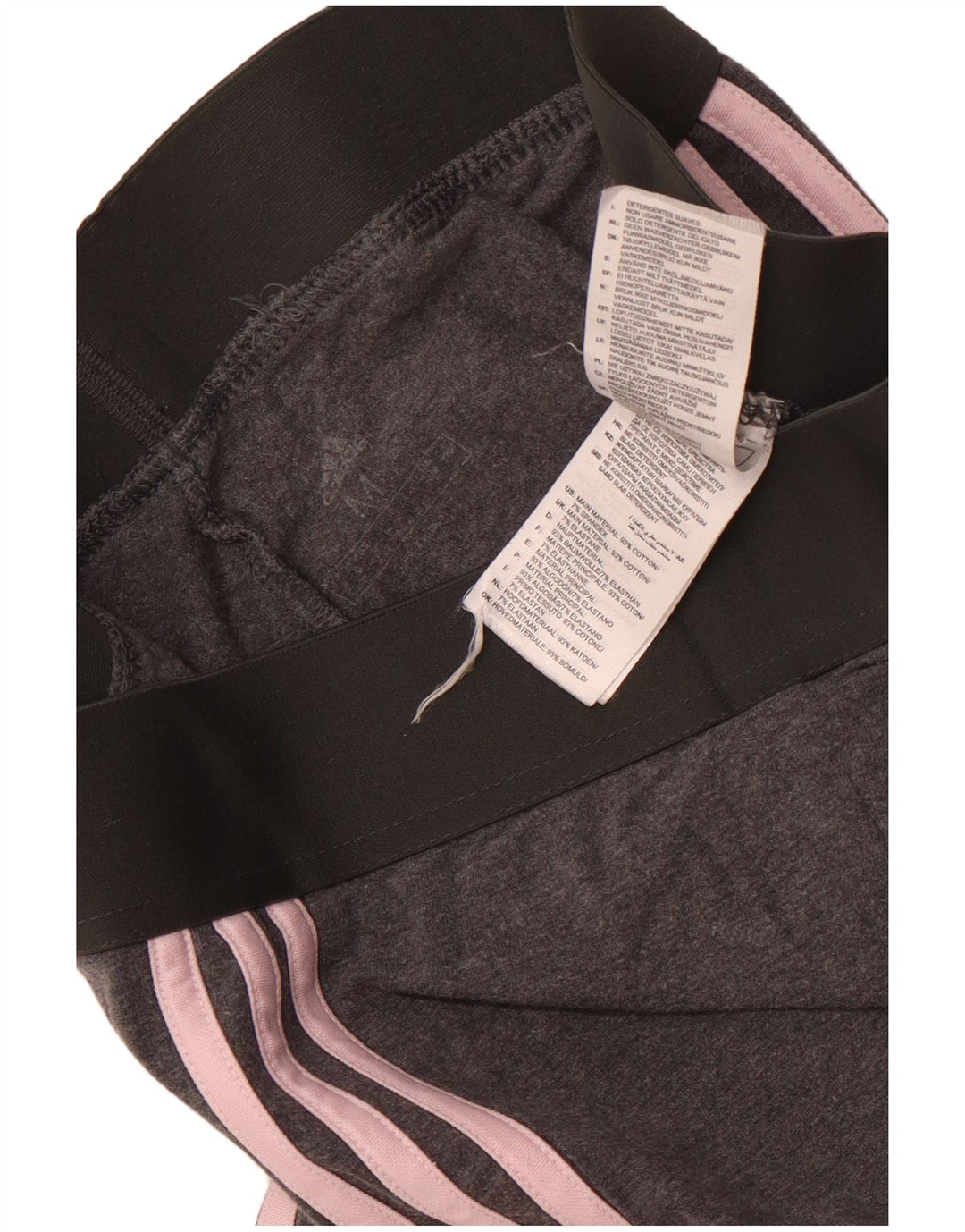 Adidas Dame Leggings UK 12 Medium Grey Bomuld