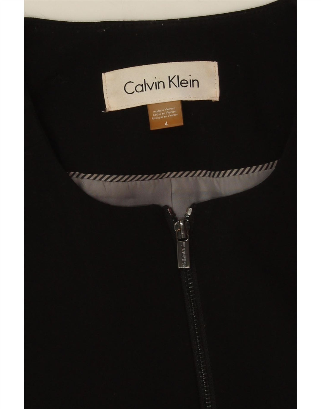 Calvin Klein Dame Crop Blazer Jacket US 4 Small Black Polyester