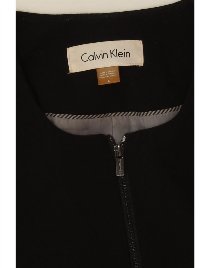 Calvin Klein Dame Crop Blazer Jacket US 4 Small Black Polyester
