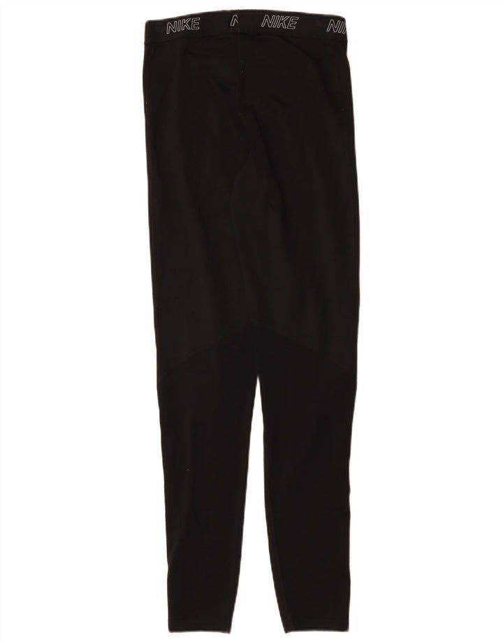 Nike Dame Grafiske Leggings UK 12 Medium Sort Polyester