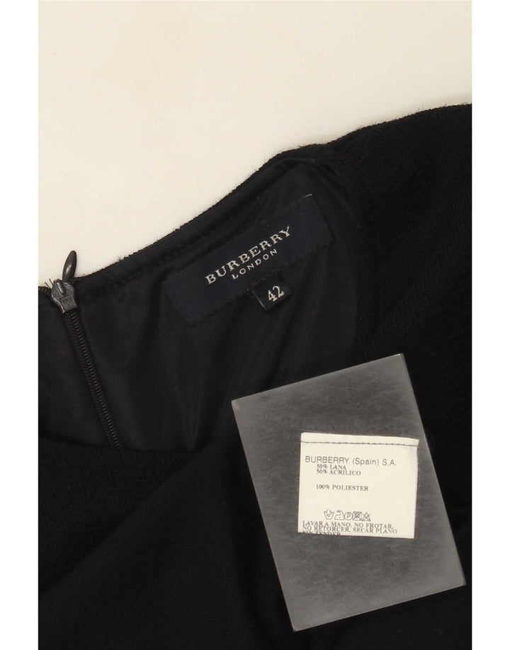 Burberry korte ærmer basiskjole til kvinder IT 42 Mellem marineblå uld