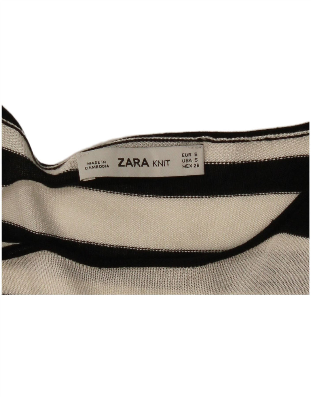 Zara Womens Longline Oversized Bluse Top UK 10 Small White Striped
