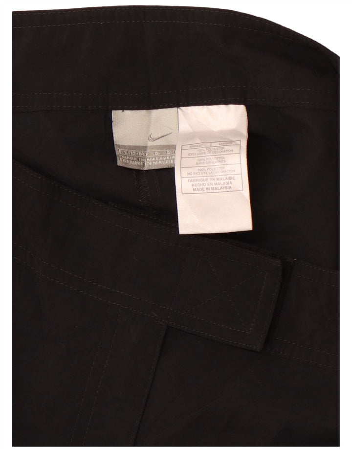 NIKE Casual Shorts til kvinder US 12/14 Large W34 Black Colourblock Polyester