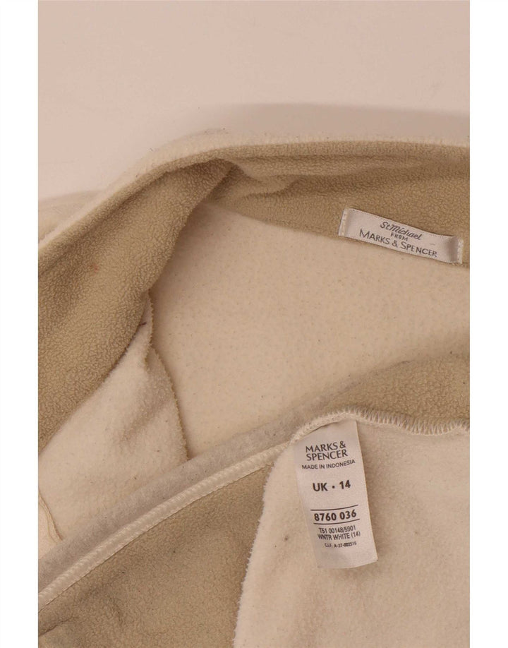 Marks & Spencer Dame St. Michael Fleece Gilet UK 14 Large Off White
