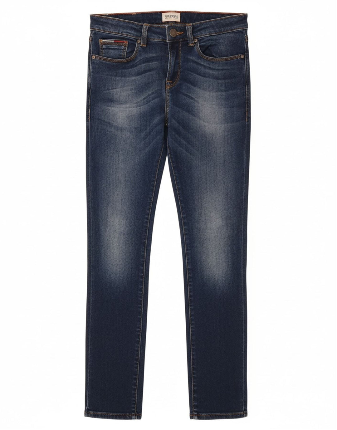 TOMMY HILFIGER Drenge Skinny Jeans 13-14 år W26 L29 Blå Bomuld