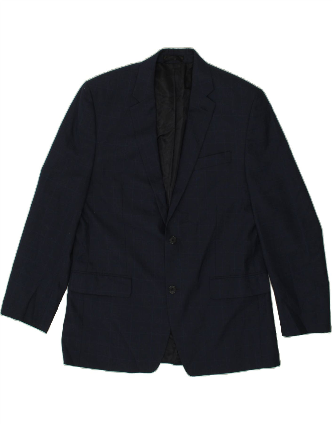 MICHAEL KORS Mens 2 Button Blazer Jacket UK 42 XL Navy Blue Check Vintage Michael Kors and Second-Hand Michael Kors from Messina Hembry 