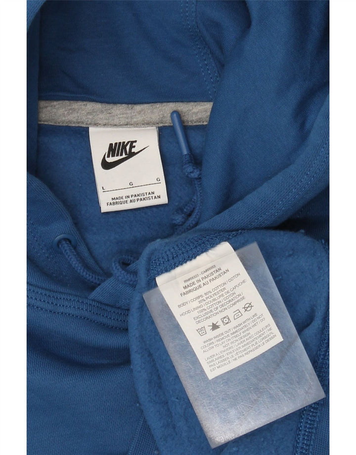 Nike hættetrøje til mænd, stor blå bomuld