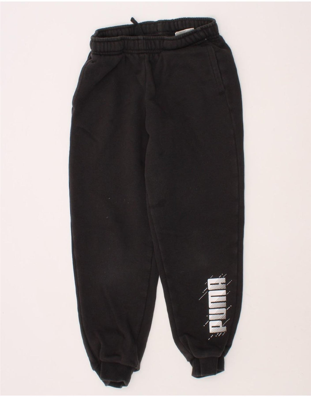 PUMA Boys Tracksuit Trousers Joggers 7-8 Years  Black Cotton Vintage Puma and Second-Hand Puma from Messina Hembry 