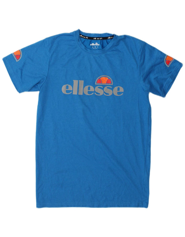 Ellesse Herre Grafisk T-Shirt Top XS Blå Polyester