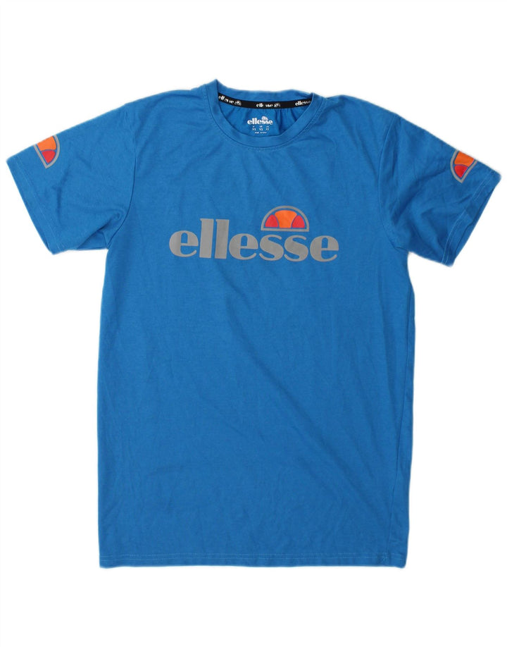 Ellesse Herre Grafisk T-Shirt Top XS Blå Polyester