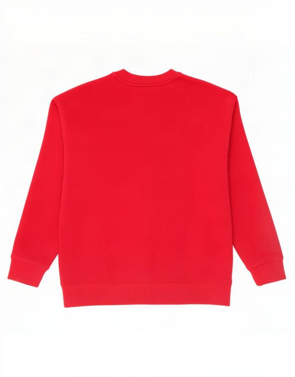 Adidas Dame Grafisk Oversized Sweatshirt Jumper UK 10 Small Pink Bomuld