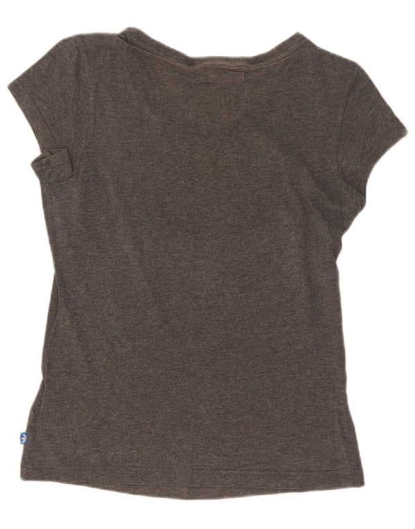 Adidas Dame Grafisk T-Shirt Top EU 34 XS Grå Bomuld