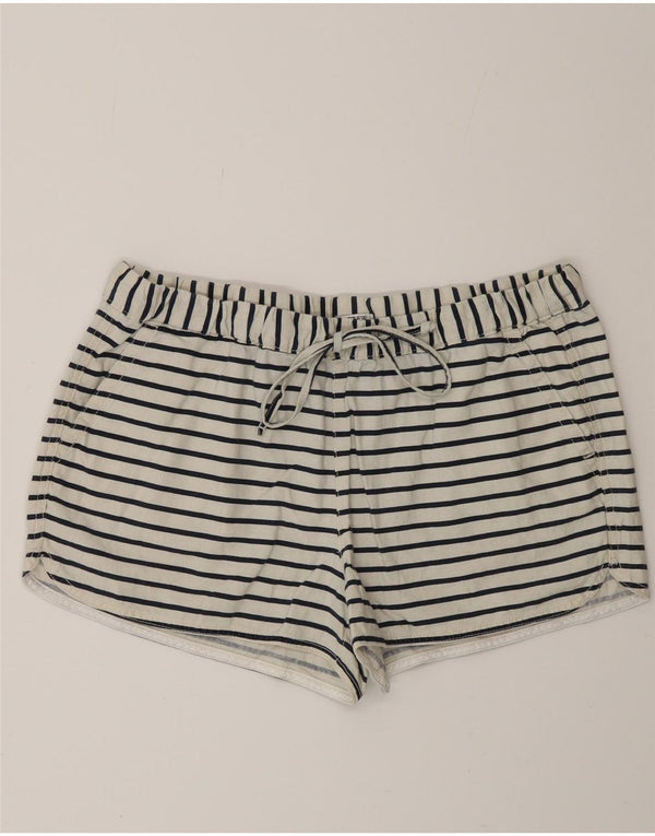 J. CREW Womens Hot Pants Medium W30 Off White Stribet linned