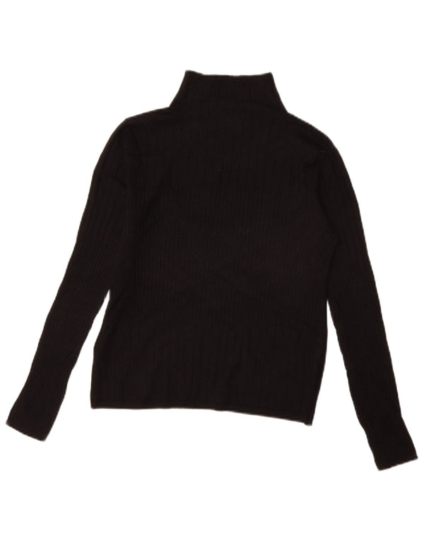 MARKS & SPENCER Dame Turtle Neck Sweater UK 10 Small Black