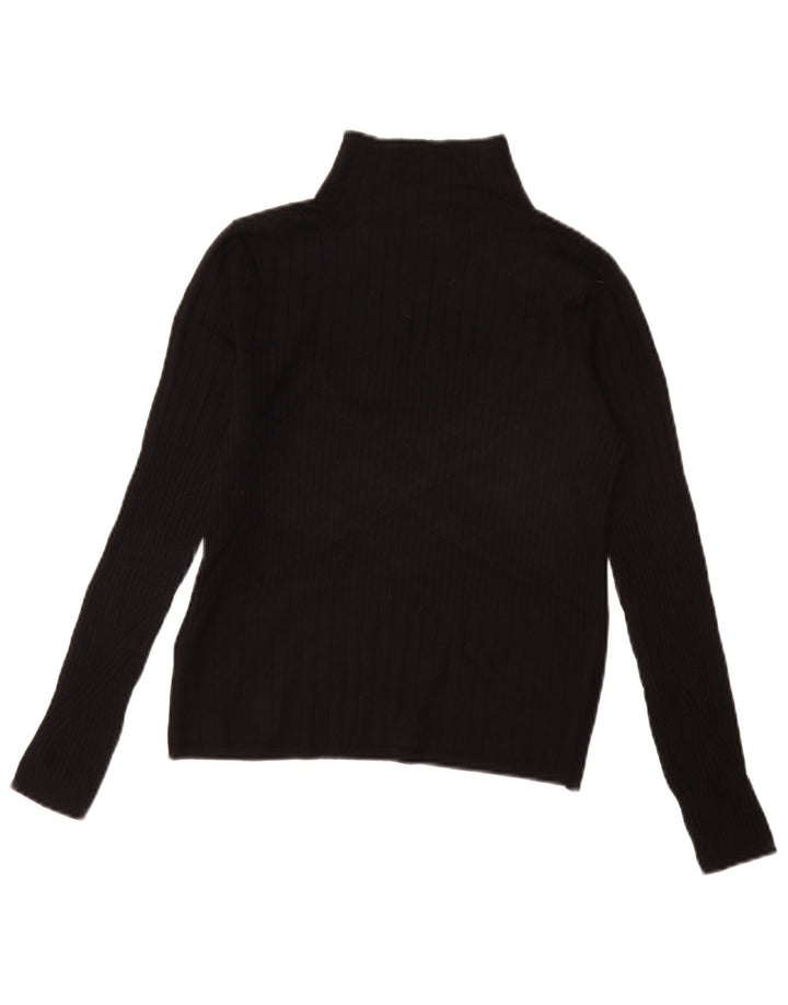 MARKS & SPENCER Dame Turtle Neck Sweater UK 10 Small Black