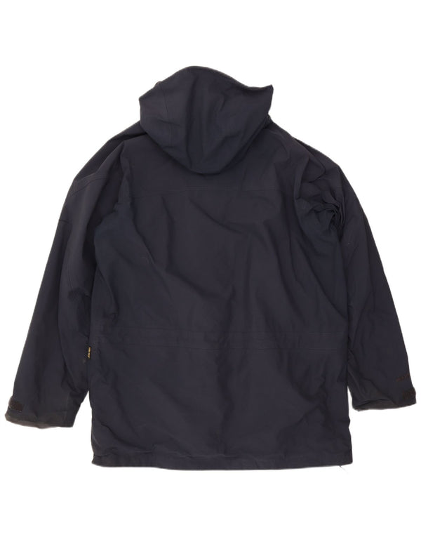 Berghaus Regnjakke med hætte til mænd UK 42 XL marineblå nylon