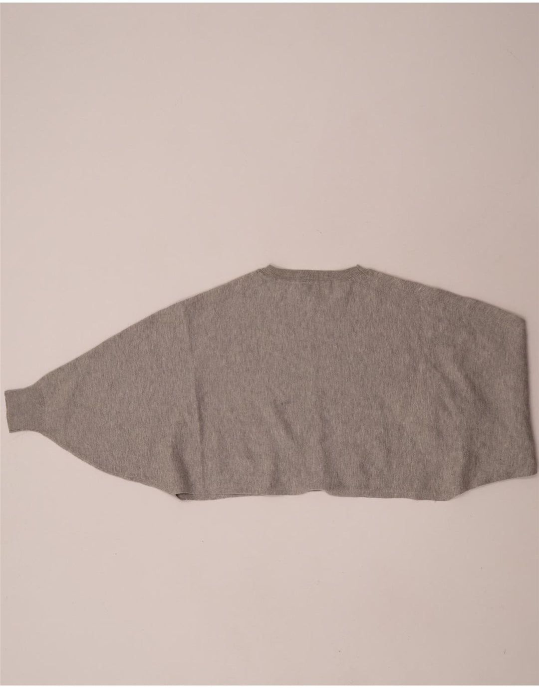 Massimo Dutti Womens Crop Sweatshirt Jumper UK 14 Medium Grey Flecked