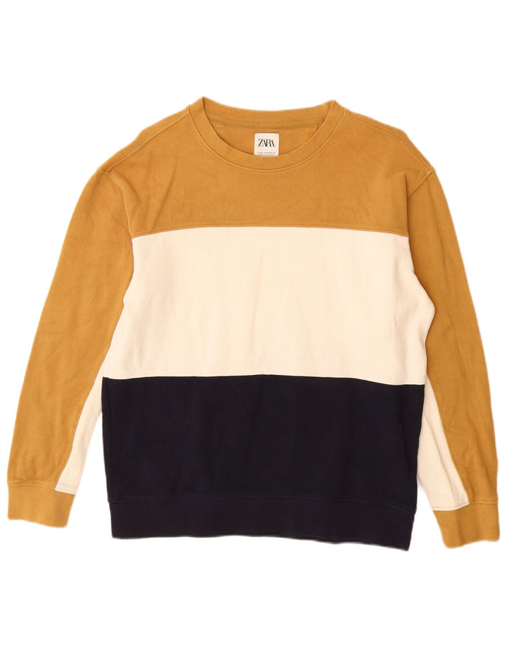 Zara Sweatshirt Jumper UK 14 Medium Flerfarvet Colourblock