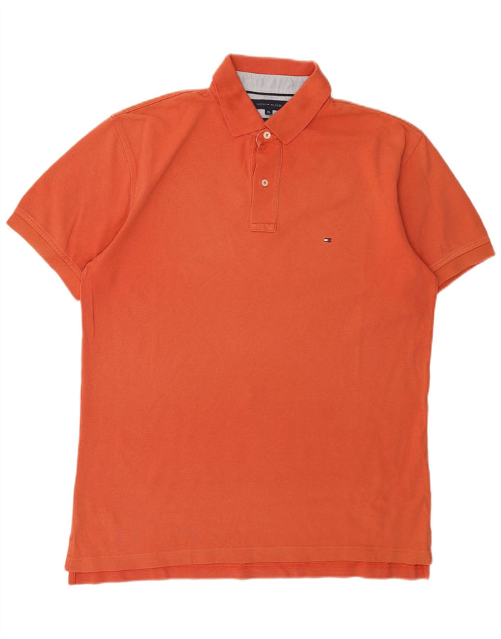 TOMMY HILFIGER Poloshirt til mænd XL Orange Bomuld