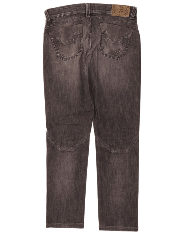 9.2 af Carlo Chionna Lige jeans til kvinder W33 L30 Grå bomuld