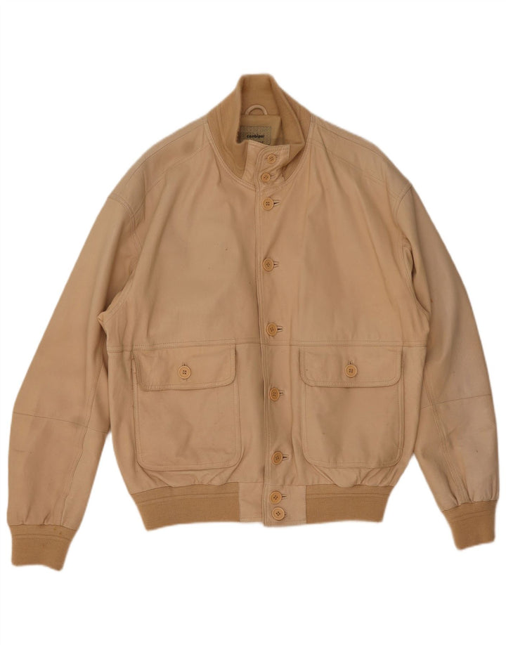 Conbipel Herre Læderjakke IT 50 Stor Beige Læder