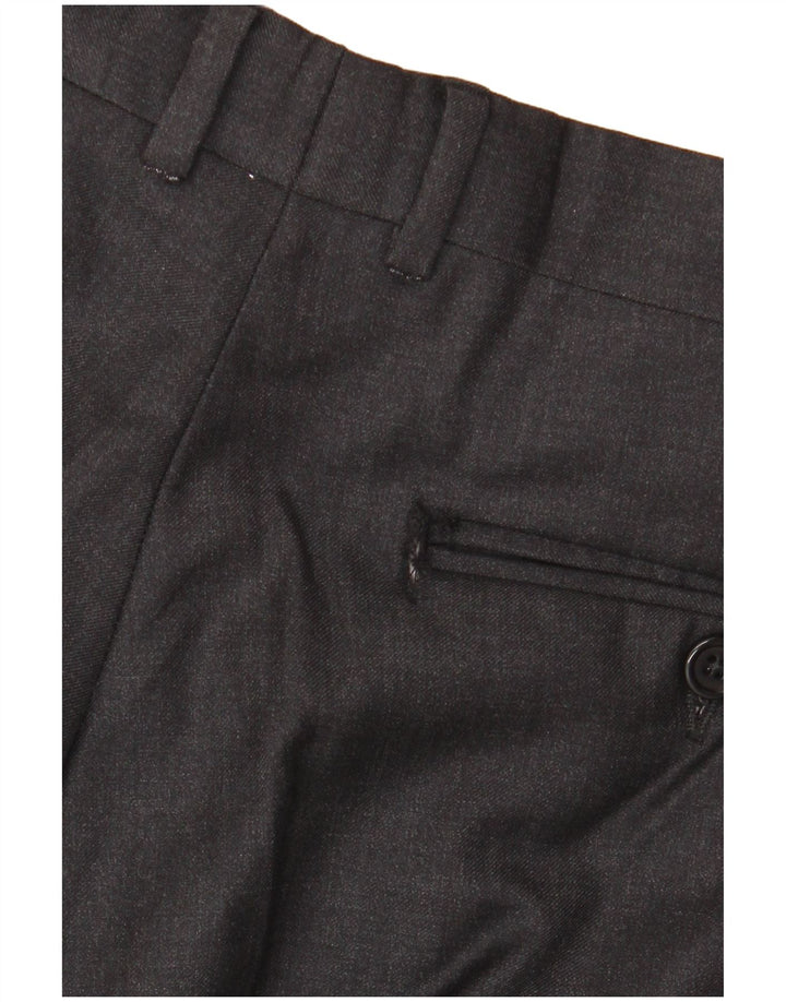 AQUASCUTUM Herre 2-knap 2-delt jakkesæt UK 40 Large W34 L32 Grå Uld