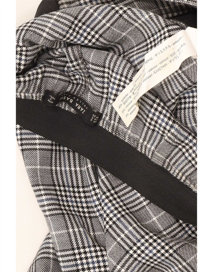 Zara koniske chinobukser til kvinder Small W27 L25 Grå ternet polyester