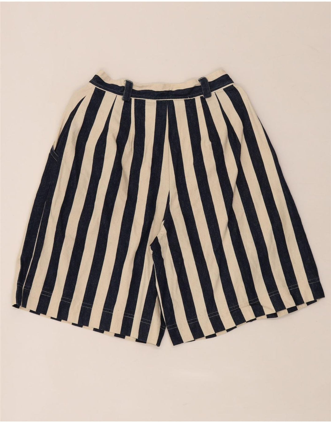 Karen Kane Kvinder High Rise Bermuda Shorts W28 Mellem marineblå stribet