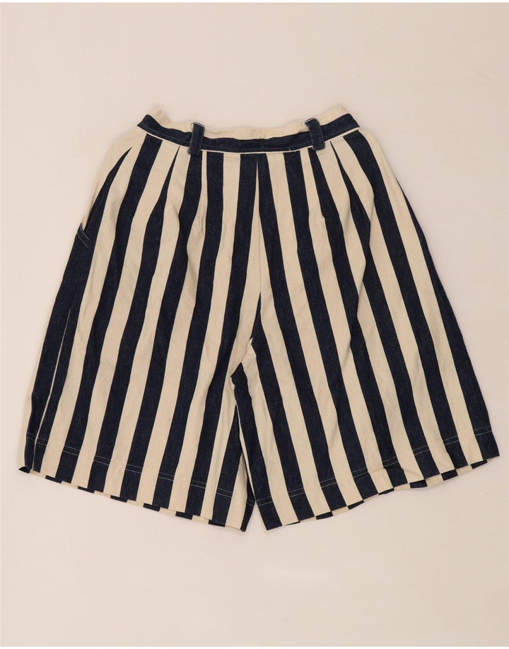 Karen Kane Kvinder High Rise Bermuda Shorts W28 Mellem marineblå stribet
