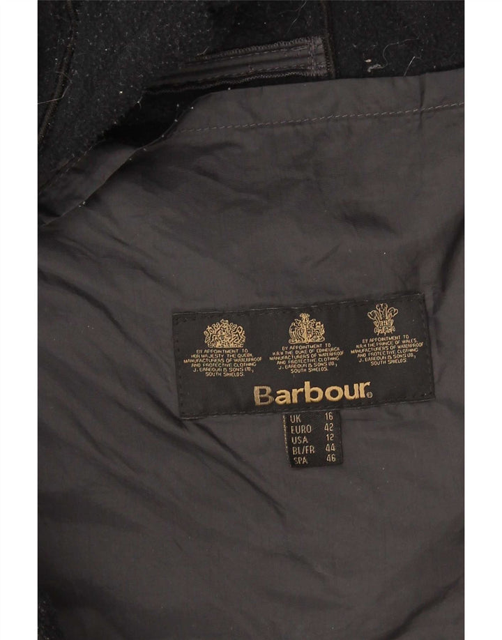 Barbour Quiltet jakke til kvinder UK 16 Large Sort